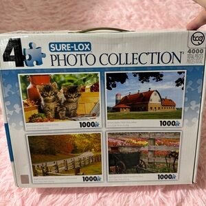 NEW Sure Lox 4Pack Photo Collection of 4 1000 Piece Jigsaw Puzzles-Never opened